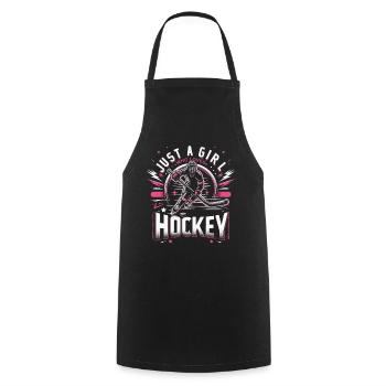 Ice Hockey Hockey Sports - Cooking Apron - black - Front - AI Model Male 185 dark (185cm)