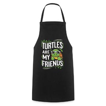 Grenouille Crapaud - Tablier de cuisine - noir - Devant - AI Model Male 185 dark (185cm)