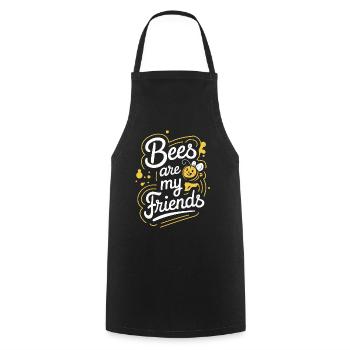 honey bee, beekeeper, bee, bee - Cooking Apron - black - Front - AI Model Male 185 dark (185cm)