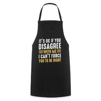 Drôle, sarcasme, humour sarcastique, ironie - Tablier de cuisine - noir - Devant - AI Model Male 185 dark (185cm)