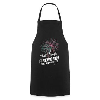 Pyrotechnicien Pyrotechnie des feux d’artifice - Tablier de cuisine - noir - Devant - AI Model Male 185 dark (185cm)