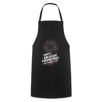 Pyrotechnicien Pyrotechnie des feux d’artifice - Tablier de cuisine - noir - Devant - AI Model Male 185 dark (185cm)