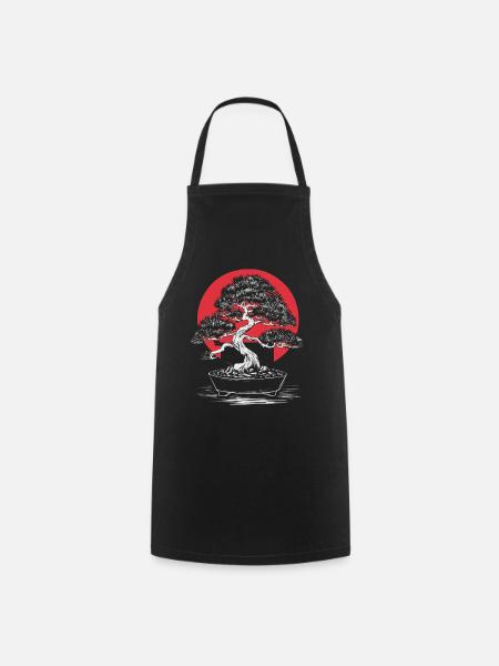 Bonsai Tree Japanese Bonsai - Cooking Apron - black