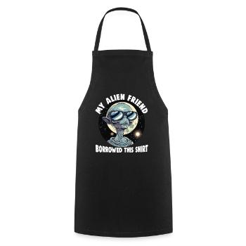 SciFi et extraterrestres extraterrestres et fan d’ovnis - Tablier de cuisine - noir - Devant - AI Model Male 185 dark (185cm)