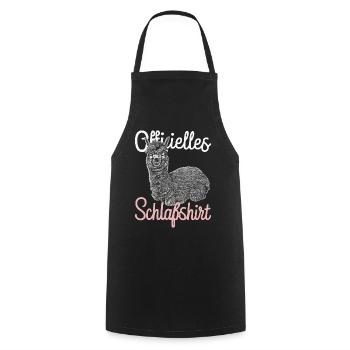 Alpaca Llama Alpacas Animal - Cooking Apron - black - Front - AI Model Male 185 dark (185cm)