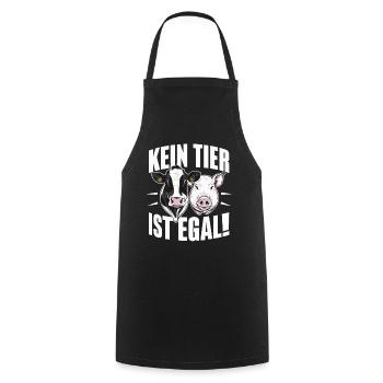 Vegetarier Veganer Tierschutz Tierrecht Veggie - Kochschürze - Schwarz - Vorne - AI Model Male 185 dark (185cm)