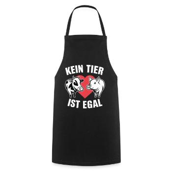 Vegetarier Veganer Tierschutz Tierrecht Veggie - Kochschürze - Schwarz - Vorne - AI Model Male 185 dark (185cm)