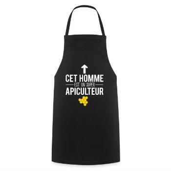 Cet homme est un super apiculteur abeilles ruches - Tablier de cuisine - noir - Devant - AI Model Male 185 dark (185cm)