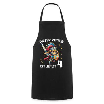 Birthday Gift 4 Years Birthday Boy - Cooking Apron - black - Front - AI Model Male 185 dark (185cm)