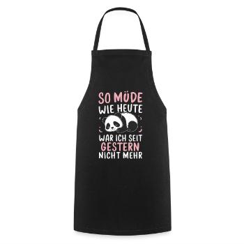 Panda Panda Bear Pandas - Cooking Apron - black - Front - AI Model Male 185 dark (185cm)