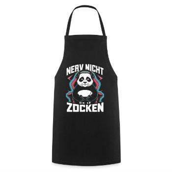 Panda Panda Bear Pandas - Cooking Apron - black - Front - AI Model Male 185 dark (185cm)