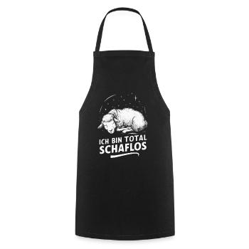 sheep, flock of sheep, farm, farmer, shepherd - Cooking Apron - black - Front - AI Model Male 185 dark (185cm)