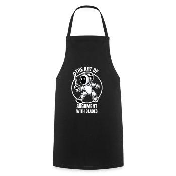 Masque Fencer Sport Design Sur Jeu Sur L’escrime De Combat - Tablier de cuisine - noir - Devant - AI Model Male 185 dark (185cm)