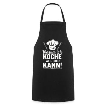 Chef cuisinier - Tablier de cuisine - noir - Devant - AI Model Male 185 dark (185cm)