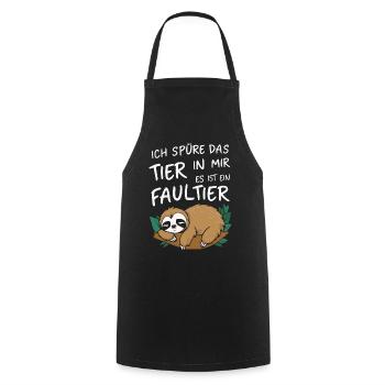 Sloth, Sloths, Animal, Sleeping, Lazy - Cooking Apron - black - Front - AI Model Male 185 dark (185cm)