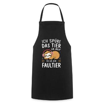 Sloth, Sloths, Animal, Sleeping, Lazy - Cooking Apron - black - Front - AI Model Male 185 dark (185cm)