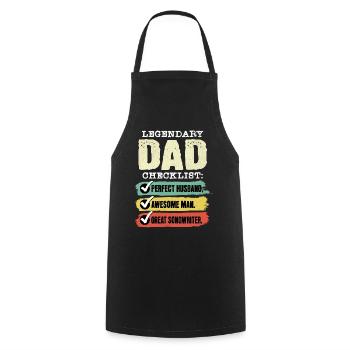 Dad Songwriter Father's Day - Cooking Apron - black - Front - AI Model Male 185 dark (185cm)