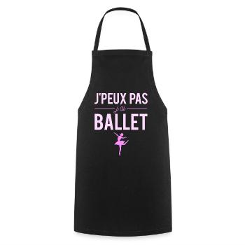 J'peux pas j'ai ballet cadeau danseuse humour - Tablier de cuisine - noir - Devant - AI Model Male 185 dark (185cm)