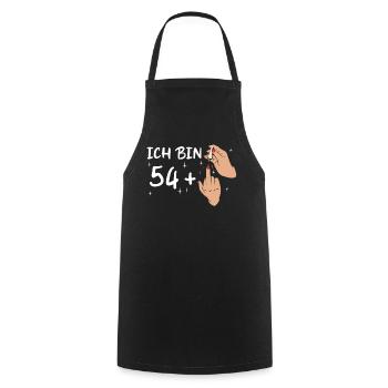 Cadeau d’anniversaire 55 ans anniversaire garçon - Tablier de cuisine - noir - Devant - AI Model Male 185 dark (185cm)
