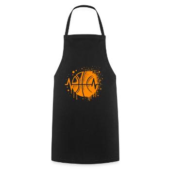 Basketball Herzlinie - Kochschürze - Schwarz - Vorne - AI Model Male 185 dark (185cm)