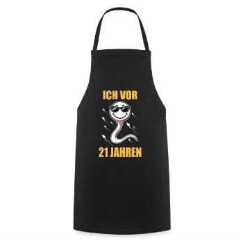Birthday Gift 21 Years Birthday Child - Cooking Apron - black - Front - AI Model Male 185 dark (185cm)