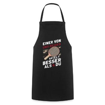 Table tennis Table tennis player - Cooking Apron - black - Front - AI Model Male 185 dark (185cm)