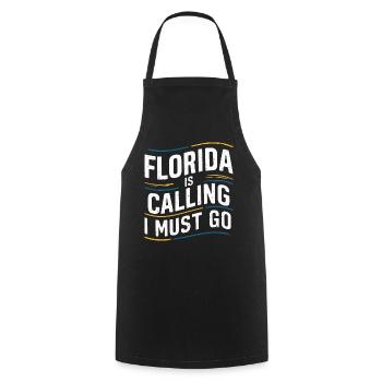Florida USA Amerika Saat - Kochschürze - Schwarz - Vorne - AI Model Male 185 dark (185cm)