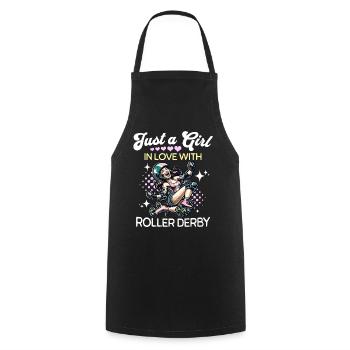 Roller Derby Filles - Tablier de cuisine - noir - Devant - AI Model Male 185 dark (185cm)