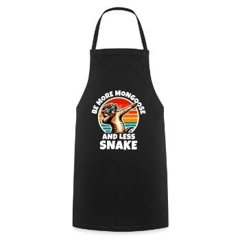 Mongoose Sayings - Cooking Apron - black - Front - AI Model Male 185 dark (185cm)