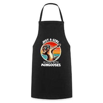 Girl Loves Meerkat - Cooking Apron - black - Front - AI Model Male 185 dark (185cm)