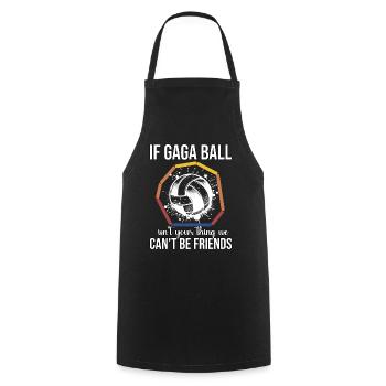 Funny Gaga Ball Saying - Cooking Apron - black - Front - AI Model Male 185 dark (185cm)
