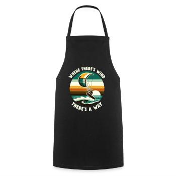 Kitesurfing Ride with the wind Kitesurfer - Cooking Apron - black - Front - AI Model Male 185 dark (185cm)