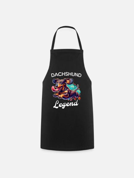 Dackel Legende Dachshund - Kochschürze - Schwarz