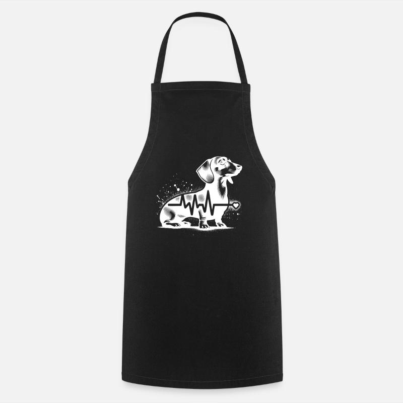Dachshund Cardio - Cooking Apron - black