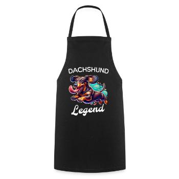 Dachshund Legend Dachshund - Cooking Apron - black - Front - AI Model Male 185 dark (185cm)