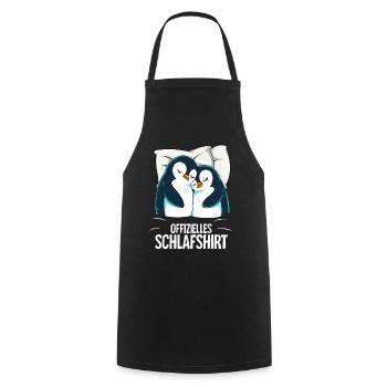 Official Penguin Sleep Shirt - Cooking Apron - black - Front - AI Model Male 185 dark (185cm)