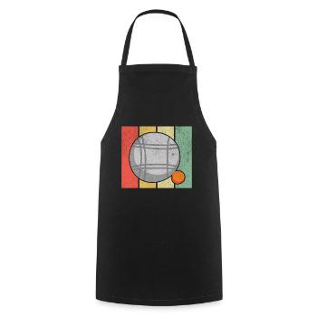 Bocce Ball Retro - Cooking Apron - black - Front - AI Model Male 185 dark (185cm)