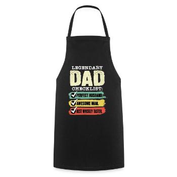 Dad Whiskey Drinker Father's Day - Cooking Apron - black - Front - AI Model Male 185 dark (185cm)