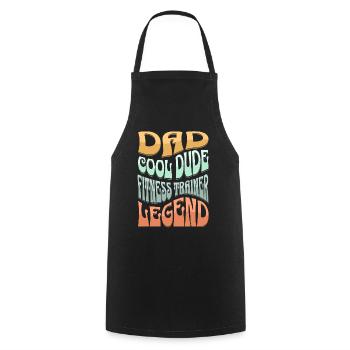 Dad Fitness Trainer - Cooking Apron - black - Front - AI Model Male 185 dark (185cm)