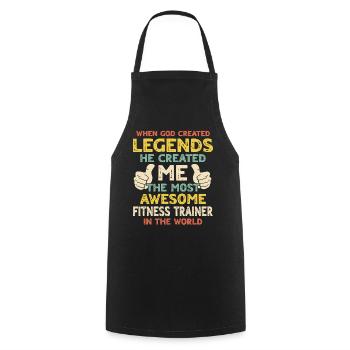 Formateur - Tablier de cuisine - noir - Devant - AI Model Male 185 dark (185cm)