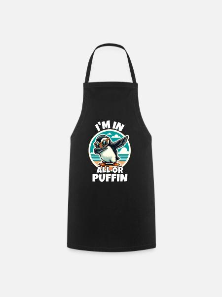 Puffin Sayings - Cooking Apron - black