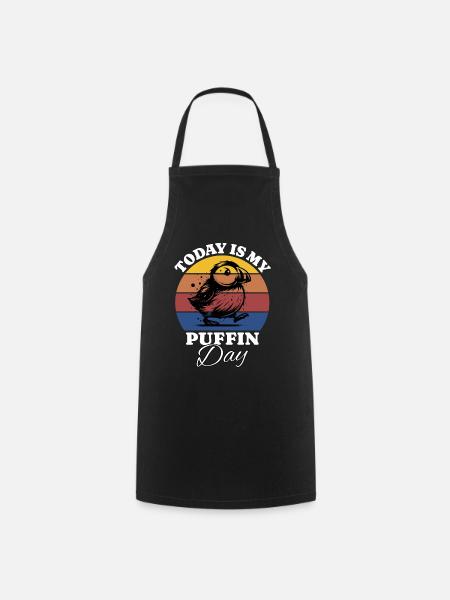 Papageientaucher - Kochschürze - Schwarz