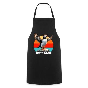 Puffin Sayings - Cooking Apron - black - Front - AI Model Male 185 dark (185cm)