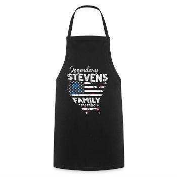 Familie Stevens US - Kochschürze - Schwarz - Vorne - AI Model Male 185 dark (185cm)