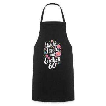 Birthday Gift 60 Years Birthday Child - Cooking Apron - black - Front - AI Model Male 185 dark (185cm)