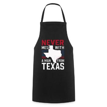 Texas State Texans Texas - Cooking Apron - black - Front - AI Model Male 185 dark (185cm)