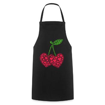 Kirsche Kirschen Früchte Essen - Kochschürze - Schwarz - Vorne - AI Model Male 185 dark (185cm)