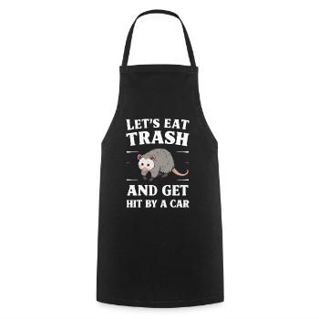 Opossum Possum Animal - Cooking Apron - black - Front - AI Model Male 185 dark (185cm)