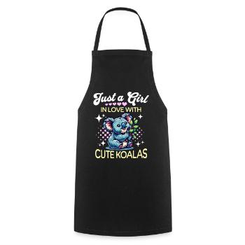 Koala Girl - Tablier de cuisine - noir - Devant - AI Model Male 185 dark (185cm)