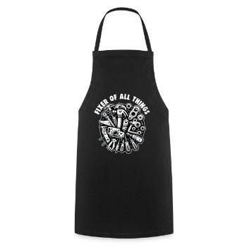 Handyman Papa Fixer Of All Things DIY - Cooking Apron - black - Front - AI Model Male 185 dark (185cm)